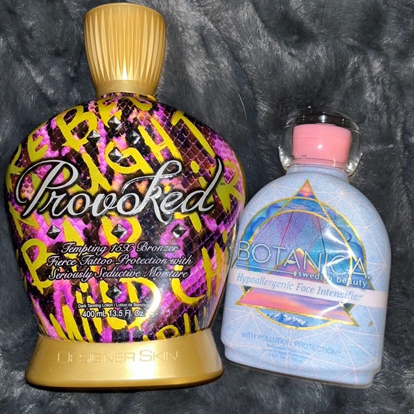 Designer skin tanning lotion